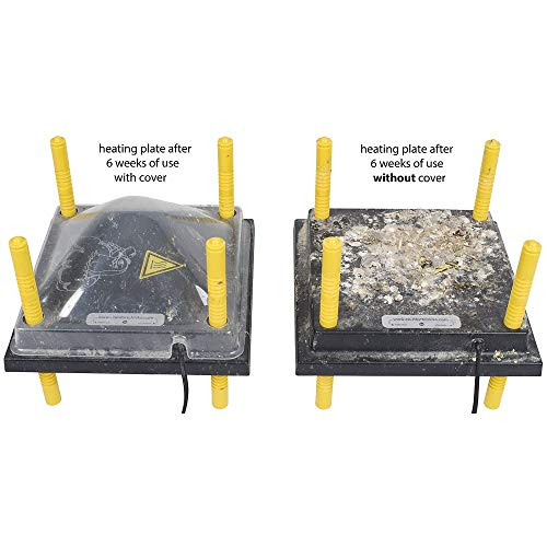 Chick Brooder Heating Plate & Anti-Roost Cone Set - Warms Up to 20 Chicks - 22 Watts (12x12)