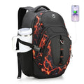 Swissdigital Laptop Backpack with USB Charging Port, Travel Backpack Fits 15.6 inches Computer, 31L Backpack for Men, Flame Red | SD803-97 - color: Flame Red