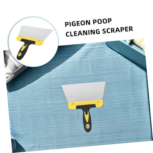 POPETPOP Bird Droppings Cleaning Scraper Stainless Steel Poop Scraper for Bird Cages Efficient Removal Tool for Indoor Outdoor Use for Bird Owners