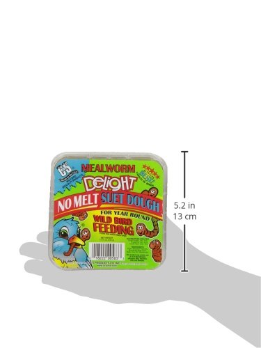 C&S Mealworm Delight, No Melt Suet Dough, 11.75 Ounce (Pack of 12) - style: Mealworm 12-Pack