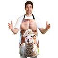 Funny Men Cooking Grilling Aprons Belly BBQ Funny Gag Gifts for Christmas, White Elephant Gift Exchange (Goat, One Size) - color: Goat