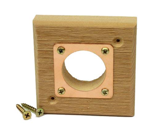 Cedar Replacement Predator Guard with Copper Portal for Eastern Bluebird Houses 1 1/2" Opening