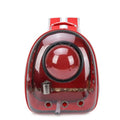 Transparent Parrot Backpack: Wooden Perch, Shoulder Strap, Breathable. Ideal for outings with Parrots, Magpies, & Birds. Comfortable & Spacious. (Red-2) - color: Red-2