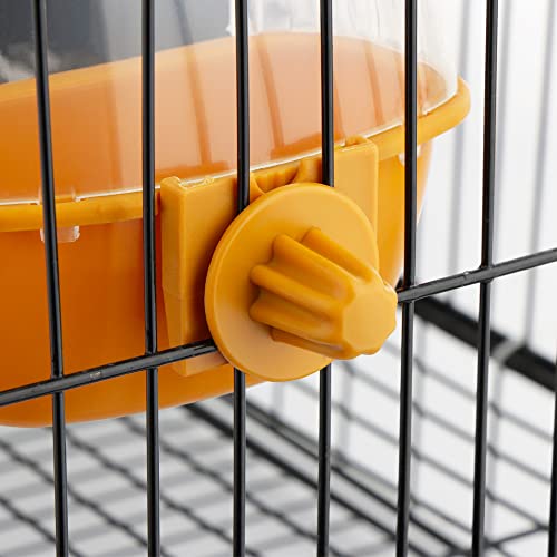 2 Pcs Small Bird Slot Feeder No Mess Cage Hanging Feeder Cup Plastic Food Feeding Box