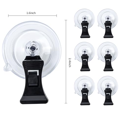 SLSON Fishes Veggie Seaweed Plant Suction Cup Clip Feeding Tool Feed Holder Aquarium Accessories for Fish Tank Fish Feeder Clips (6Pack Black) - color: 6Pack Black