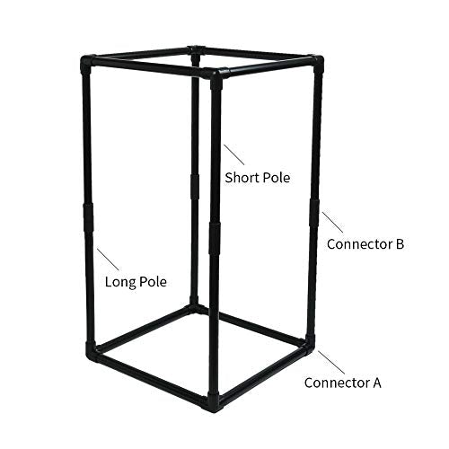 30" Large Monarch Butterfly Habitat Cage, Outdoor Insect Mesh Cage Terrarium (Diameter 19mm Pipe) - style: Cover Wraps Frame 30" Tall (DIA 19mm Pipe)