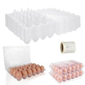 36 PCS Plastic Egg Cartons Cheap Bulk 24 Count Clear Blank Egg Cartons with Free Labels Holds up to 24 Eggs Securely Reusable Egg Carton for Family Pasture Chicken Farm Market Display, 4x6 Grids - size: 4x6