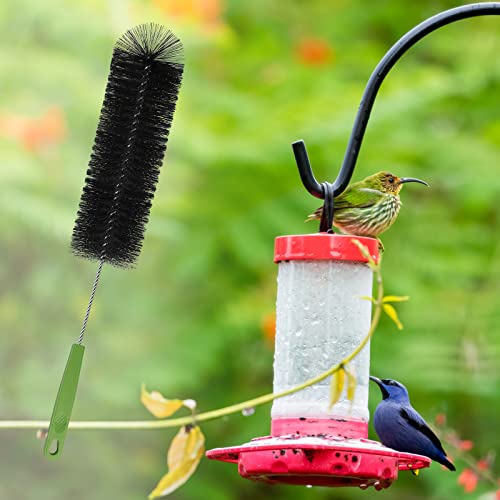 Long Bottle Brush, 12.98 in Bendable Cleaner Brushes for Cleaning Neck Beer Bottles, Wine, Baby Bottles, Water Bottles, Tumblers, Flask, Bird Feeder, Vase, Pipes and Brewing Supplies Black/1Pack - color: Brush-daheishua