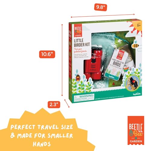Beetle & Bee Bird Watching Kit For Kids 4x30 Binoculars Nature Toy Ages 5+ | Outdoor Explorer Gear, Backyard Birding Activities, Starter Observation Play, Travel Discovery Trips, Young Naturalist Gifts. - style: Little Birder Set