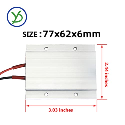 PTC Heating Element 12V 70C AC/DC Fast Heating Ceramic Heaters Plate | Insulated Aluminum Shell, Constant Temp Thermostatic, 50W, Energy Saving, Long Life, for Car & Appliances, PTCYIDU - color: 12V 70C