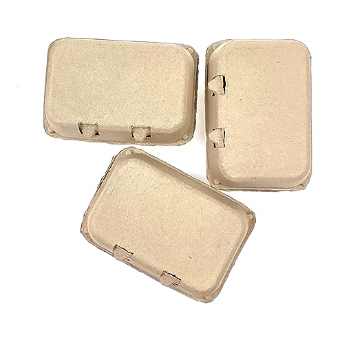 Azatemgo Half Dozen Egg Cartons 40 Pack Pulp Fiber - 6 Count Tray, Solid Reusable Eggs Containers