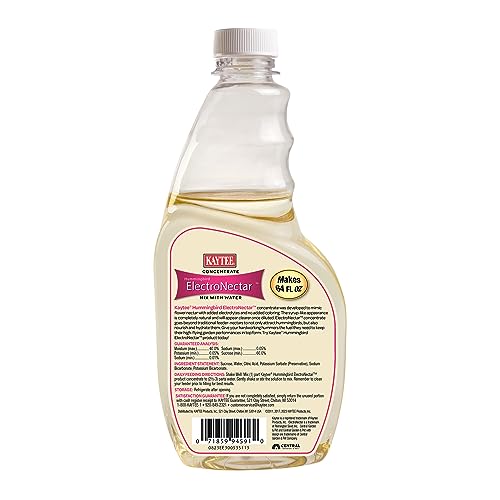 Kaytee Hummingbird ElectroNectar Wild Bird Food,16 oz Concentrate,Makes 128 oz of ElectroNectar,(Pack of 4) - size: 16 Fl Oz (Pack of 4), style: 16 Fl Oz Concentrate (Pack of 2)