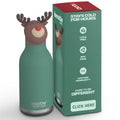 asobu Bestie Water Bottle, Cute Collectible Character, Leak Proof, BPA Free | 16 oz, Stays Cold 24 Hours, Double Wall Vacuum Insulation, Food Grade Stainless Steel, Spill Resistant, Great Gift Idea - color: REINDEER