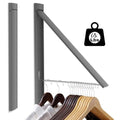 Clothes Drying Rack Folding Indoor,Laundry Room Organization,Wall Mounted Drying Racks for Laundry,Laundry Drying Rack Collapsible,Laundry Drying Rack,Retractable Clothesline (Gray) - color: Gray