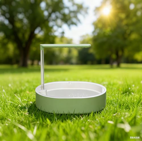 Bird Bath, Automatic Parrot Shower Bath, Birds Shower Bathtub with Running Water, Birdcage, Medium Birds Parakeet Budgies Cockatiels Conures Finches, Lovebird - color: Green Ellipse