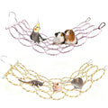2pcs Parrot Swing Hanging Toys,Rat Climbing Net, Ladder Bridge Hanging Hammock(Random Color)