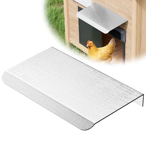 Weatherproof Cover for Chicken Coop Doors, Awning with Aluminum Protection for Automatic Chicken Coop Door, Prevent Rain & Snow, Roof Cover for Chicken Coop Window/Door Accessories