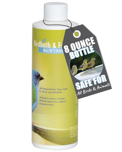 Bird Bath & Fountain Maintenance - (8 Ounces) - Fast-Acting Enzyme-Based Formula Will Extend The Life of Your Water Feature, Aid in Maintaining a Balanced Ecosystem - Safe for All Birds & Animals - size: 8 ounces