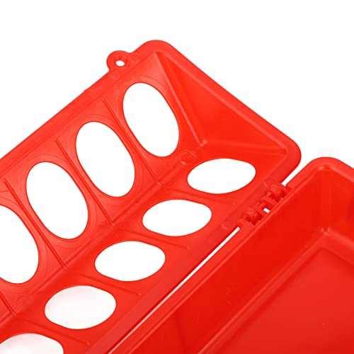 Poultry Feeder, Chick Feeder 12 Holes Flip Top Multipurpose | Pigeon Feeders Small Poultry Feeding Dispenser for Chicken, Duckling, Pigeons, Parrots, Birds, Duck