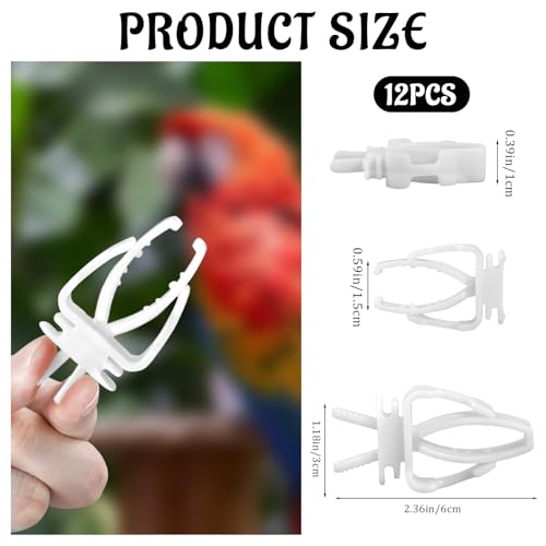 12 Pieces Bird Cage Food Holder, Millet Holder for Birds Cages Small Animal Fruit Vegetable Stick for Budgie Parakeet Macaw Cockatiel Conure Cockatoo Macaw