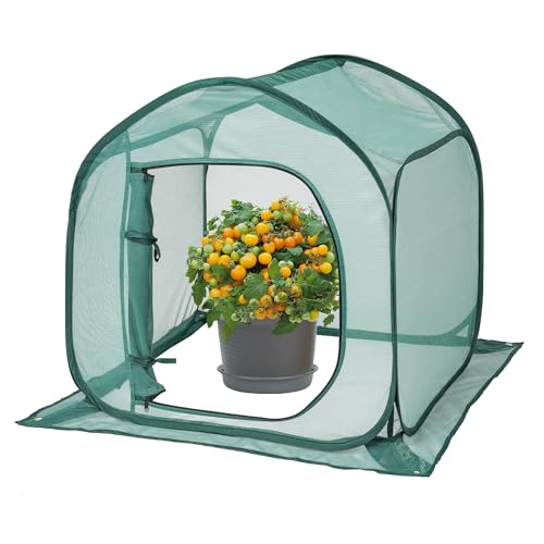 UV-Resistant Durable Pop Up Plant Covers & Garden Mesh Netting - Protective Bird Netting for Tomato & Crop Protection, Portable Pop-Up Mesh Plant Covers for Raised Beds