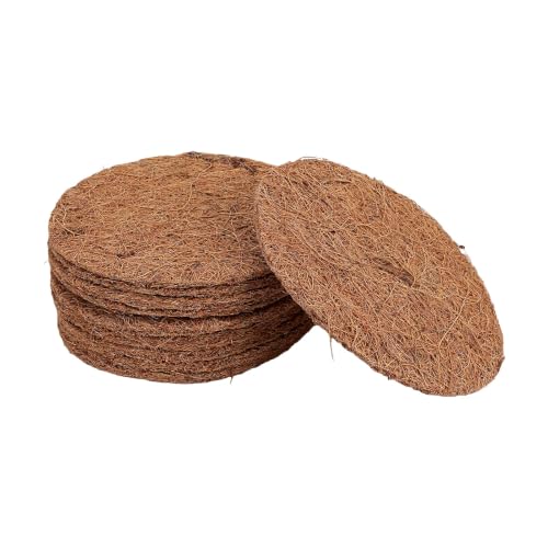 Haofy 5.91x5.91inch Bird Cage Liner 10 Pack Coconut Coir Fiber (15CM Thick) | Pigeon Breeding Pad for Parakeet Chicken Hatching Box Liner for Eggs and Small Pets Bird Nesting Mat