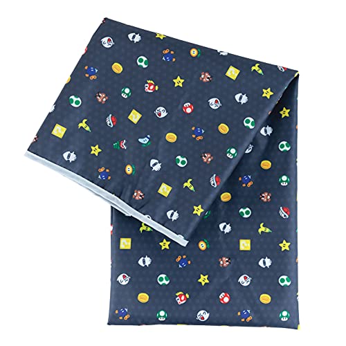 Bumkins Baby Splat Mat for Under High Chair, Babies Toddlers Eating Mess Mat, Waterproof Reusable Cloth for Arts and Crafts, Playtime Mat for Kids, Floor or Table, 42inx42in, Nintendo Super Mario - color: D5 Super Mario Lineup