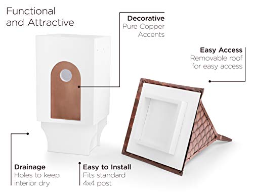 Chateau Bird House – Pure Copper Diamond Pattern Roof by Good Directions - style: Chateau