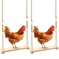 2 Pack Chicken Swing Toys, Wood Chicken Swing Toy | for Chickens Rooster Poultry Parrots - size: 2pcs Chicken Swings