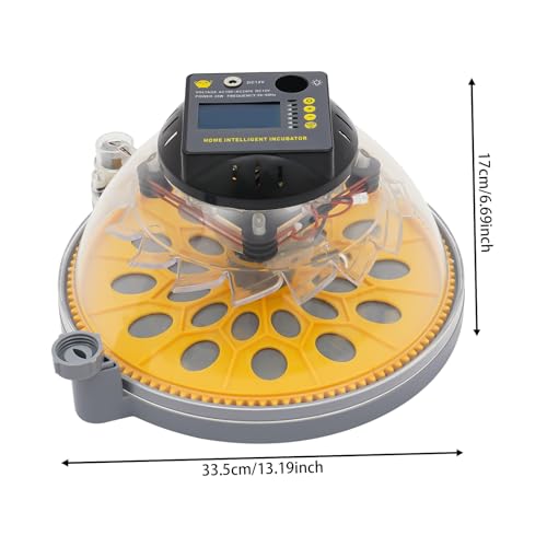 12 Egg Incubator Egg Candler Automatic Egg Turner 360 Degree View with Automatic Egg Turning and Humidity Control for Hatching Chickens Goose Pigeon Quail Duck