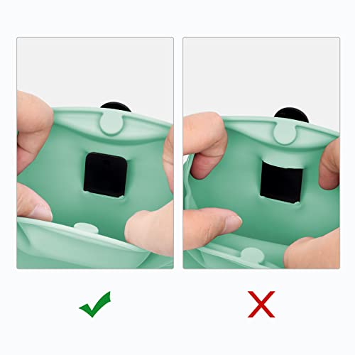 Left&Right Dog Clicker Training Kit,Silicone Dog Training Treat Pouch and Dog Clickers,Dog Treat Bag with Clicker Training for Dogs,Pet Treat Bag with Magnetic Buckle Closing and Waist Clip,Egg Green - color: Egg Green