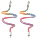 2Pcs Rope Perches for Bird Cages, Rope Perch for Parrots, Cockatiels & Parakeets, Bird Cage Accessories(L) - size: L(2pcs)