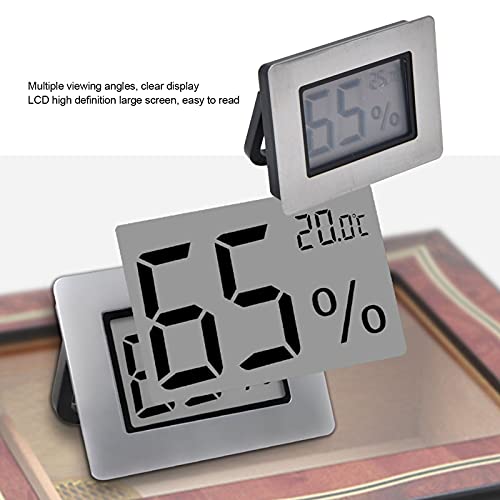 GLOGLOW Mini Hygrometer Thermometer, Indoor Humidity Gauge Monitor | Embedded Design LCD Electronic Digital Hygrometer for Cigar Box, Guitar Case, Jars, Wine Cabinet, Greenhouse, Cellar