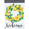 Briarwood Lane Lemon Wreath Summer Burlap House Flag - color: 11 - Lemon Wreath