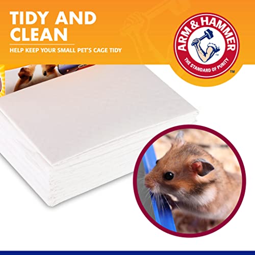 Arm & Hammer for Pets Hammer Super Absorbent Cage Liners for Guinea Pigs Hamsters Rabbits Small Animals, Odor Control Cage Tray Liners, Trim to Fit, 7 Count, 48 Pack - size: 16" x 28" (Pack of 48)