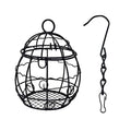 Metal Suet Ball Bird Feeder with Hanging Hook, Outdoor Fat Ball Bird Feeder for Wild Birds Outdoor Garden(Black)