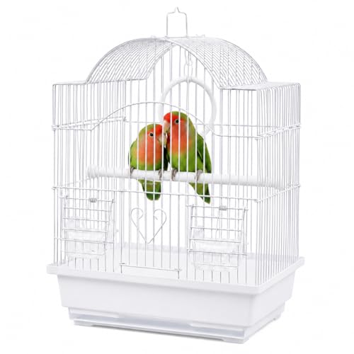 Portable Small Bird Cage – Travel-Friendly Metal Cage for Parakeets, Lovebirds, Finches & Canaries, Lightweight, Easy to Clean, Quick Assembly