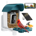 Bird Feeder with Camera Solar Powered, 2K HD Birds Feeder Camera for Outdoors, Instant Motion Detection & Alerts, AI Smart Identify Birds Species, Gifts for Mom Dad and Bird-Lovers(Cyan-Blue) - color: Cyan-Blue