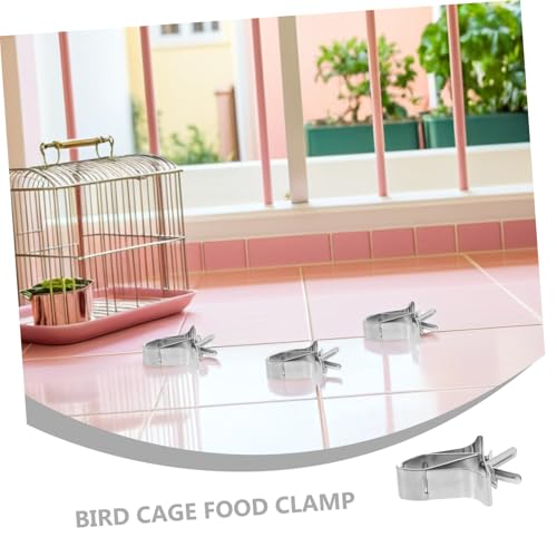 Yardwe 3pcs Bird Food Clips Practical Fixed Clip for Parrot Vegetable Fruit Holding for Bird Cages Suitable for Parakeets Canaries and Animals