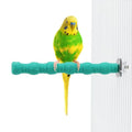 Litewoo Pet Bird Perch Parrot Rough-surfaced Stand Toy Branch Nature Wood Quartz Sand Branches Nail Perch for Small Medium Birds Cockatiel Parakeet Conure Cage Accessories (Green, 6.3in) - color: Green, 6.3in