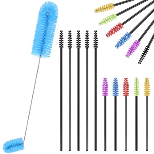 Hummingbird Feeder Cleaning Brush 19 Pieces 3 Size Mini Nylon Double Headed 2 in 1 Hummingbird Brush Hard to Reach Places Tiny Cleaning Kit(Blue) - color: Blue
