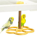 Spinning Bird-Toys Bird Cage Toys & Bird Perch Parrot-Parakeet Budgie Cockatiel Conure Macaw Chicken Parrot Enrichment Cage Accessories Small Animal Chewing Toy (Yellow Perch) - color: Yellow Perch