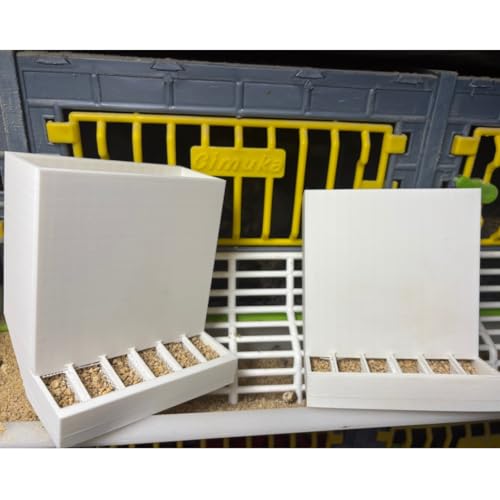 Button Quail Feeders, Adjustable Spill-Resistant Design, Cage Mountable, Made in USA, 2-Pack