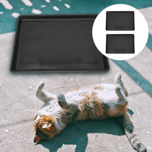 Cabilock 2 Pack Pet Cage Tray Dog Kennel Tray Replacement for Poop Pet Potty Pan for Rabbit Cat Dog 17.12 X 12.99 X 0.86 in Easy Clean Cage Supplies