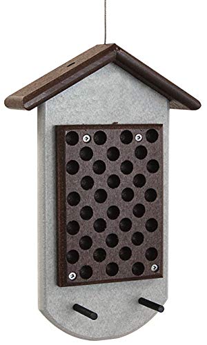 Amish Made Recycled Plastic Double Sided Peanut Butter Feeder, Brown