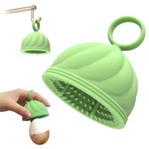 Egg Washer for Fresh Eggs - Upgraded 2.0 Silicone Egg Scrubber | Farm Fresh Egg & Vegetable Scrubber | Dishwasher Safe, Gentle on Shells (Green 1 Pcs) - color: Green 1 Pcs