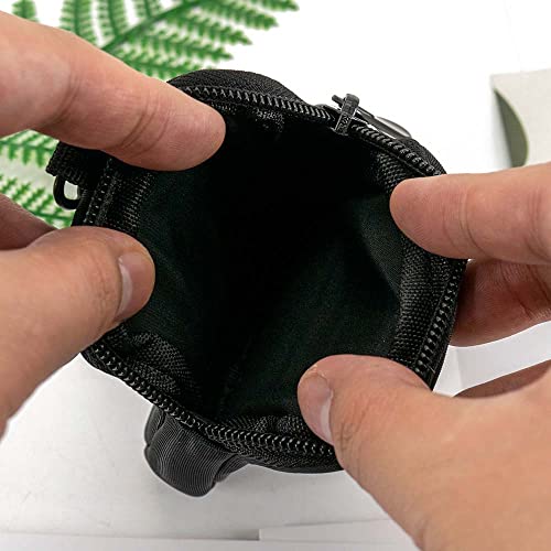 Waterproof Dog Treat Pouch, Dog Training Treat Pouch Built in Poop Bag Dispenser Adjustable Shoulder Bag (BLK) (BLK) - color: BLK
