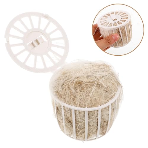 balacoo Bird Nesting Material with Basket Cotton and Jute Nesting Material for Parakeets Canaries Cockatiels and Small Birds Reusable Bird Nest Supplies for Cage Home Garden