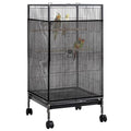 Large Bird Cage Seed Catcher 31 x 118 inches Adjustable Soft Airy Skirt Guard Birdcage Nylon Mesh Net, Birdcage Cover Skirt Seed Guard for Parrot Parakeet Macaw Round Square Cages - color: Black