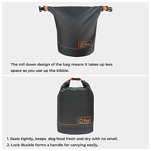 FXW Dog Food Travel Bag, Large Capacity for Travel Kibble Storage, 21 Cups | for RV Road Trips, Camping, Longterm Dog Boarding, Freshness Support, Odor Control, Easy Pouring - size: 5L